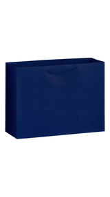 Navy Gloss Laminated Euro Tote Bags - 16 x 6 x 12"