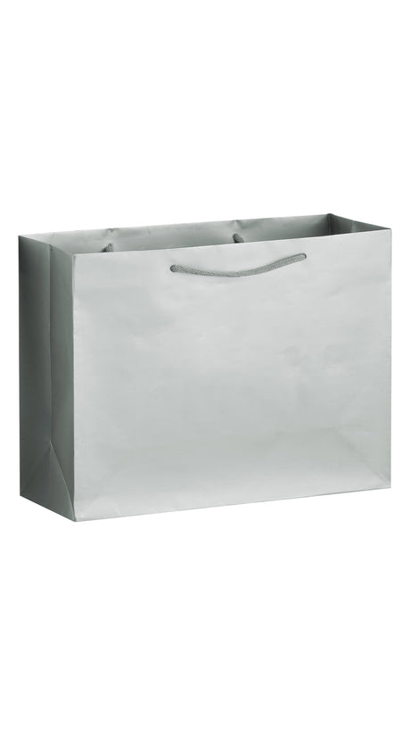 Platinum Gloss Laminated Euro Tote Bags - 16 x 6 x 12"