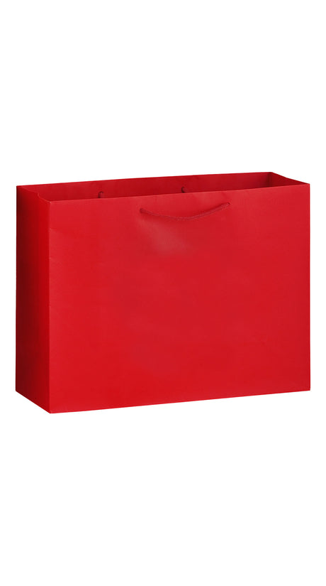 Red Gloss Laminated Euro Tote Bags - 16 x 6 x 12"