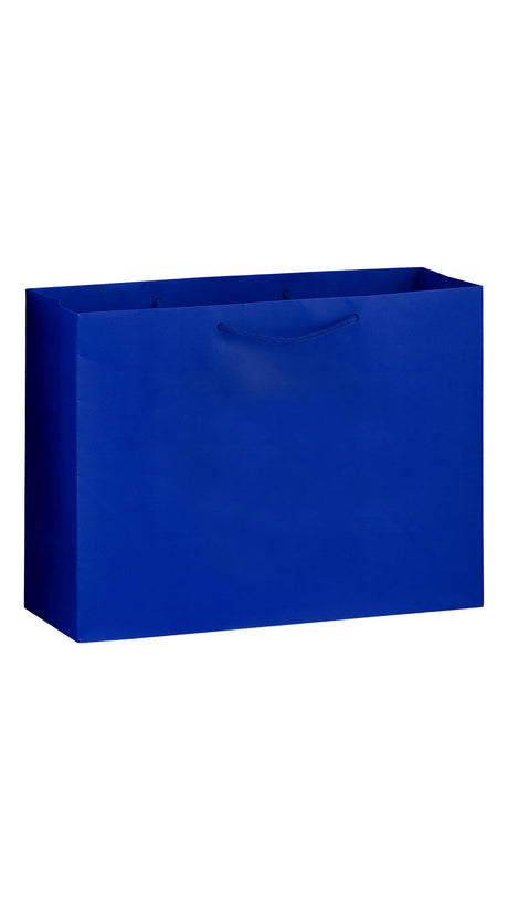 Royal Blue Gloss Laminated Euro Tote Bags - 16 x 6 x 12"