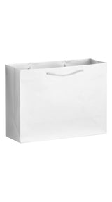 White Gloss Laminated Euro Tote Bags - 16 x 6 x 12"