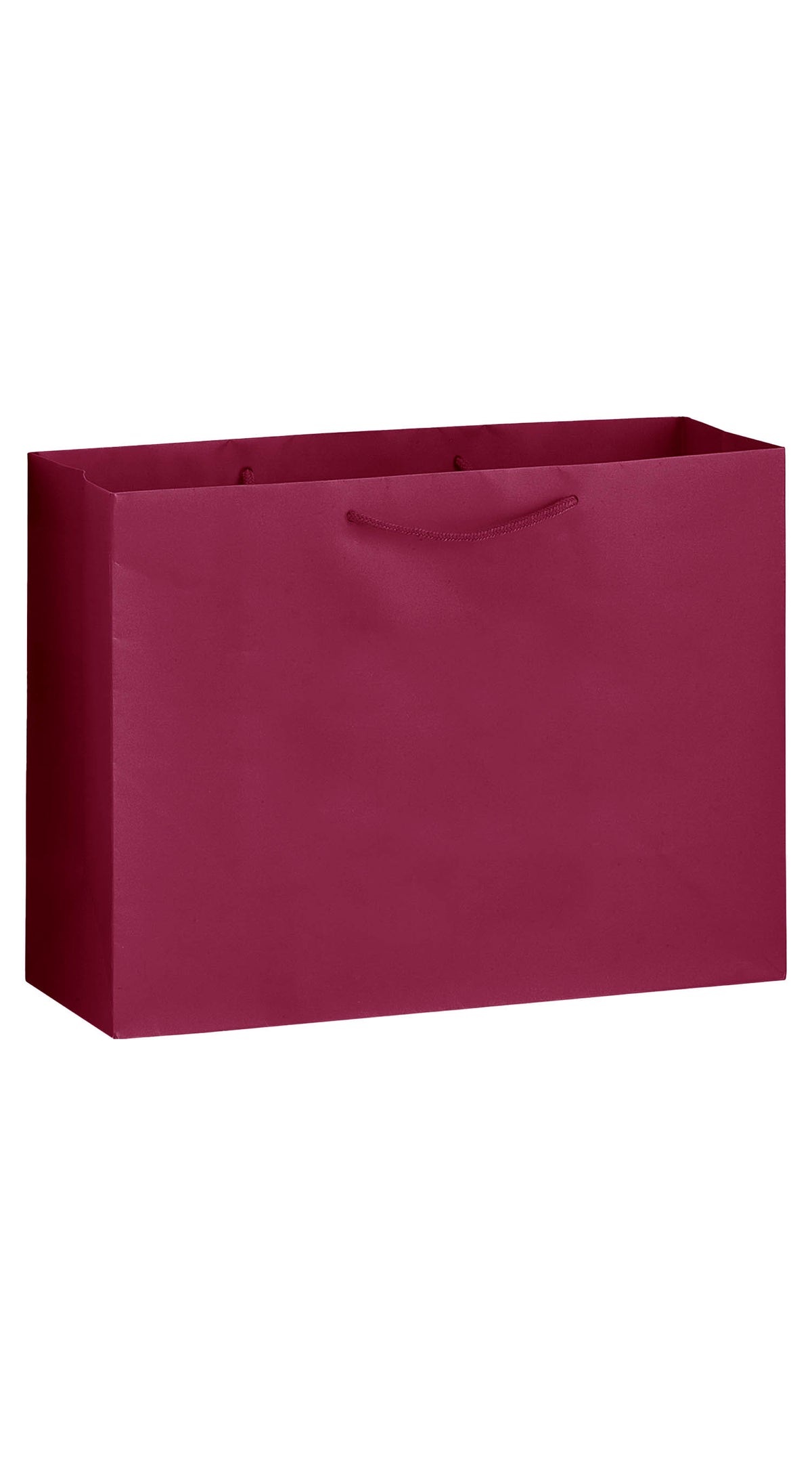 Burgundy Gloss Laminated Euro Tote Bags - 16 x 6 x 12"
