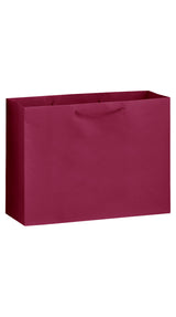 Burgundy Gloss Laminated Euro Tote Bags - 16 x 6 x 12"