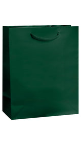 Hunter Green Gloss Laminated Euro Tote Bags - 8 x 4 x 10"