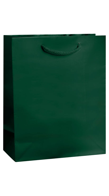 Hunter Green Gloss Laminated Euro Tote Bags - 8 x 4 x 10"