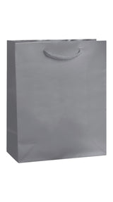 Platinum Gloss Laminated Euro Tote Bags - 8 x 4 x 10"