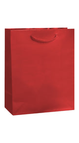 Red Gloss Laminated Euro Tote Bags - 8 x 4 x 10"