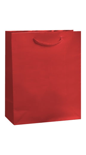 Red Gloss Laminated Euro Tote Bags - 8 x 4 x 10"