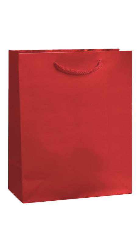Red Gloss Laminated Euro Tote Bags - 8 x 4 x 10"