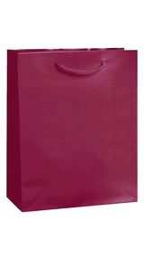 Burgundy Gloss Laminated Euro Tote Bags - 8 x 4 x 10"