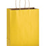 Yellow shadow stripe matte shopping bag, 10 x 5 x 13"