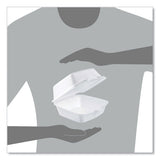 Dart Foam Hinged Lid Containers, 5.38 x 5.5 x 2.88, White, 500/Carton (50HT1)