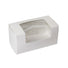White - Window Cupcake/Bakery Box - 8 x 4 x 4"