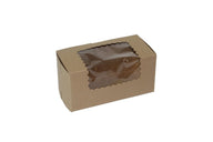 Kraft - Window Cupcake/Bakery Box - 8 x 4 x 4"