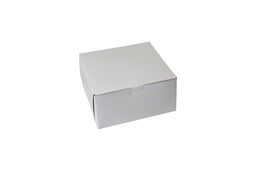 White - Cupcake Box - 8 x 8 x 4"