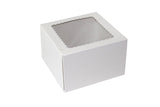 White 4 Corner - Window Bakery Box - 8 x 8 x 5"