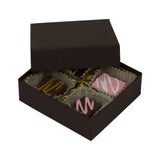 Dark Chocolate - Rigid Candy Box - Lid & Base - (1/8 lb) 3-1/2 x 3-1/4 x 1-1/8"