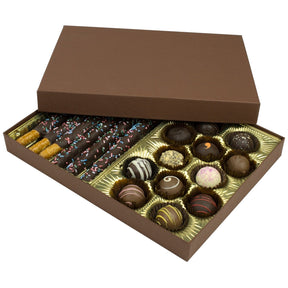Cocoa - Rigid Candy Box - Lid & Base - (1 lb) 10-1/2 x 8-1/8 x 1-1/8"
