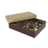 Gold Diamond Lid / Chocolate Base - Rigid Candy Box - Lid & Base - (2 lb) 10-1/2 x 8-1/8 x 2-3/16"