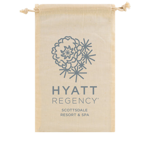 Natural Cotton Drawstring Pouches - 5 x 8"