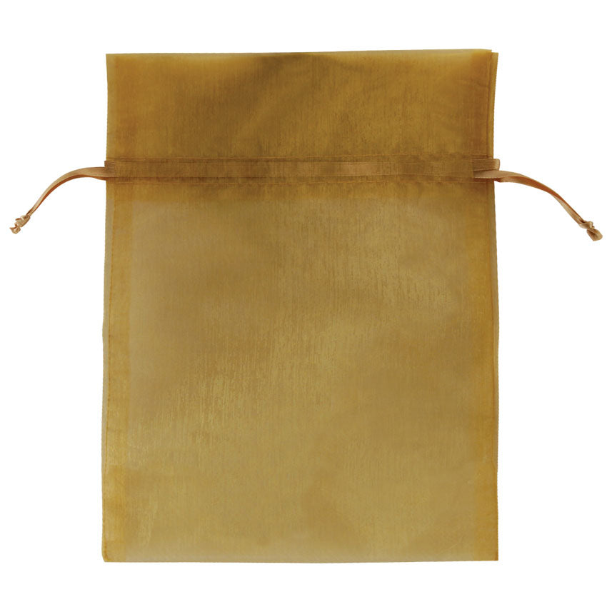 Gold - Flat Organza Bag - 3 x 4"