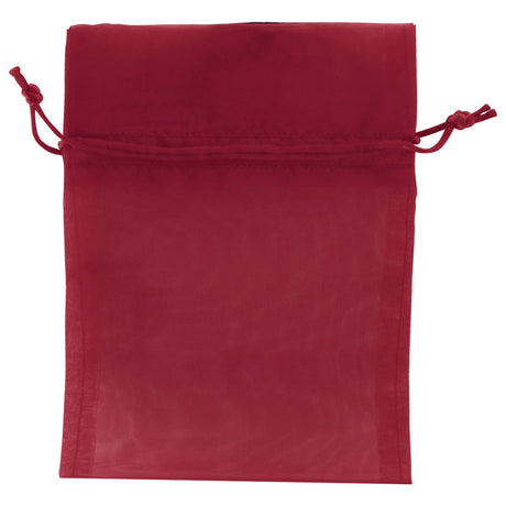 Burgundy - Flat Organza Bag - 5 x 6-1/2"