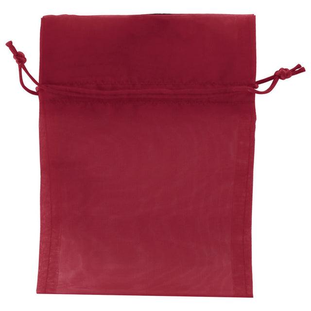 Burgundy - Flat Organza Bag - 5 x 6-1/2"