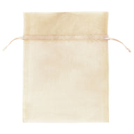 Ivory - Flat Organza Bag - 5 x 7"