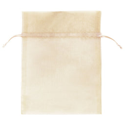 Ivory - Flat Organza Bag - 5 x 7"