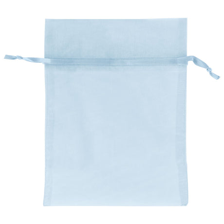Light Blue - Flat Organza Bag - 5 x 6-1/2"