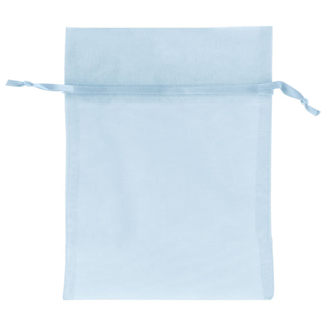 Light Blue - Flat Organza Bag - 5 x 6-1/2"