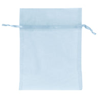 Light Blue - Flat Organza Bag - 5 x 7"
