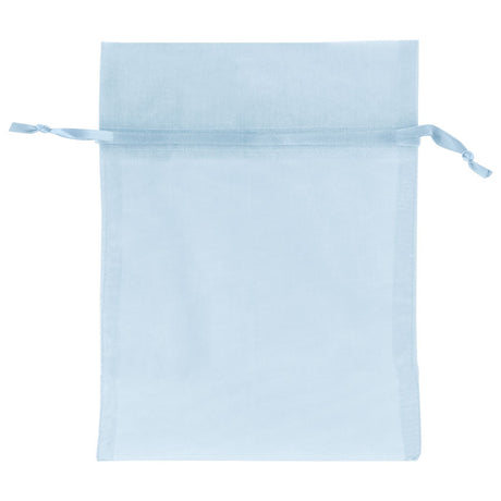 Light Blue - Flat Organza Bag - 5 x 7"