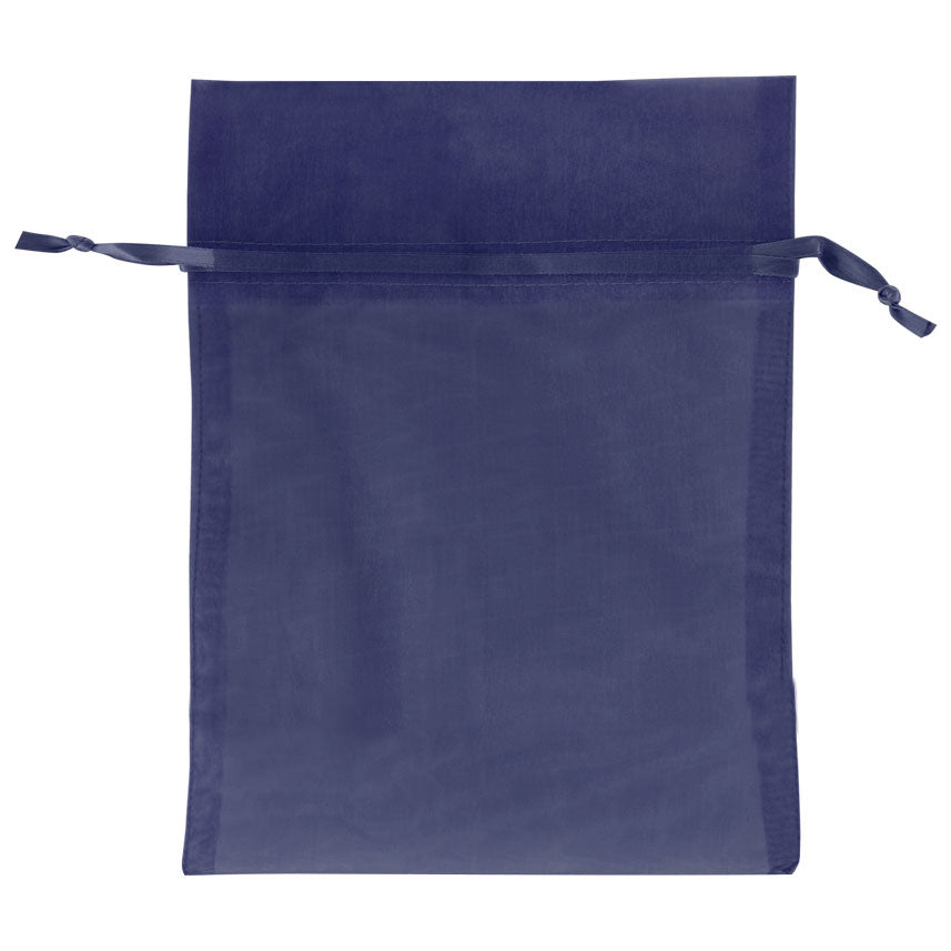 Navy - Flat Organza Bag - 5 x 7"