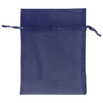 Navy - Flat Organza Bag - 5 x 7"