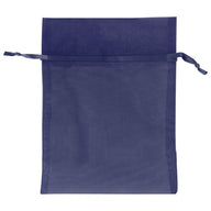 Navy - Flat Organza Bag - 5 x 7"