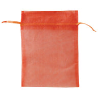 Orange - Flat Organza Bag - 5 x 7"