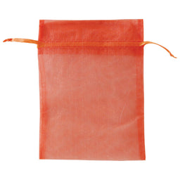 Orange - Flat Organza Bag - 5 x 7"