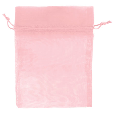 Pink - Flat Organza Bag - 5 x 6-1/2"