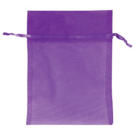 Purple - Flat Organza Bag - 5 x 7"