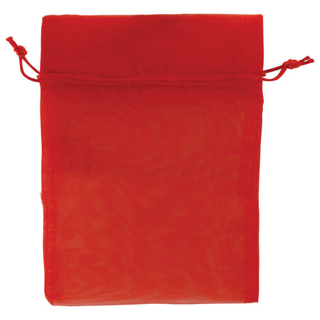 Red - Flat Organza Bag - 5 x 7"