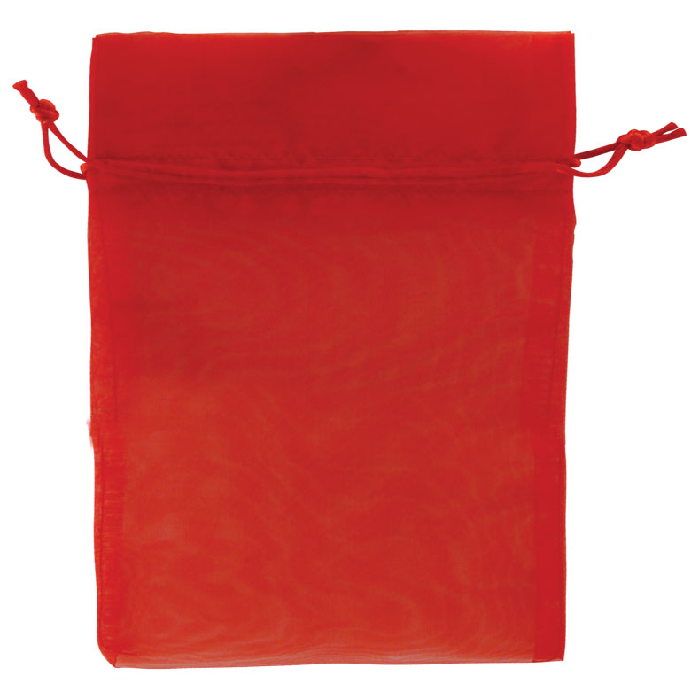 Red - Flat Organza Bag - 5 x 7"