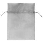 Silver - Flat Organza Bag - 5 x 7"