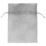 Silver - Flat Organza Bag - 5 x 7"