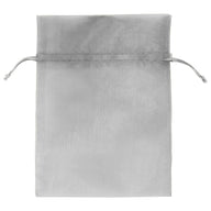 Silver - Flat Organza Bag - 5 x 7"