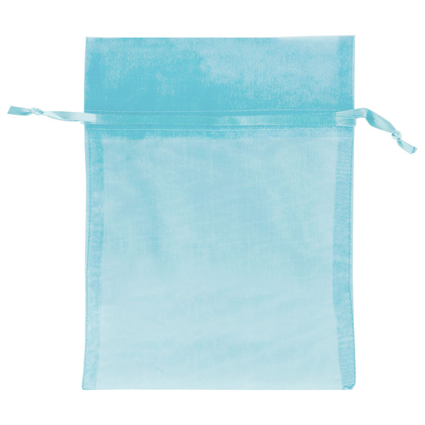 Turquoise - Flat Organza Bag - 4 x 6"