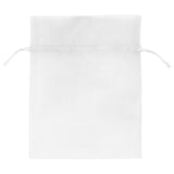 White - Flat Organza Bag - 5 x 7"