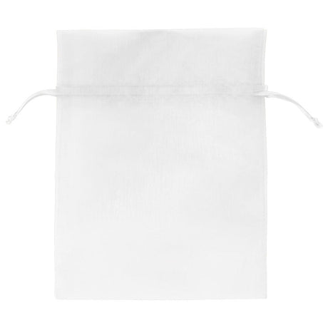 White - Flat Organza Bag - 5 x 7"