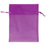 Plum - Flat Organza Bag - 5 x 7"