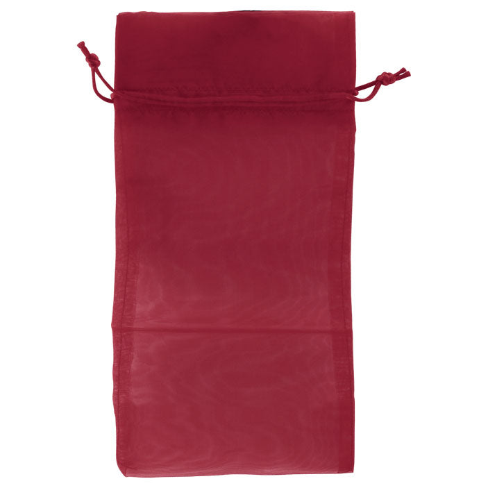 Burgundy - Flat Organza Bag - 6 x 10"